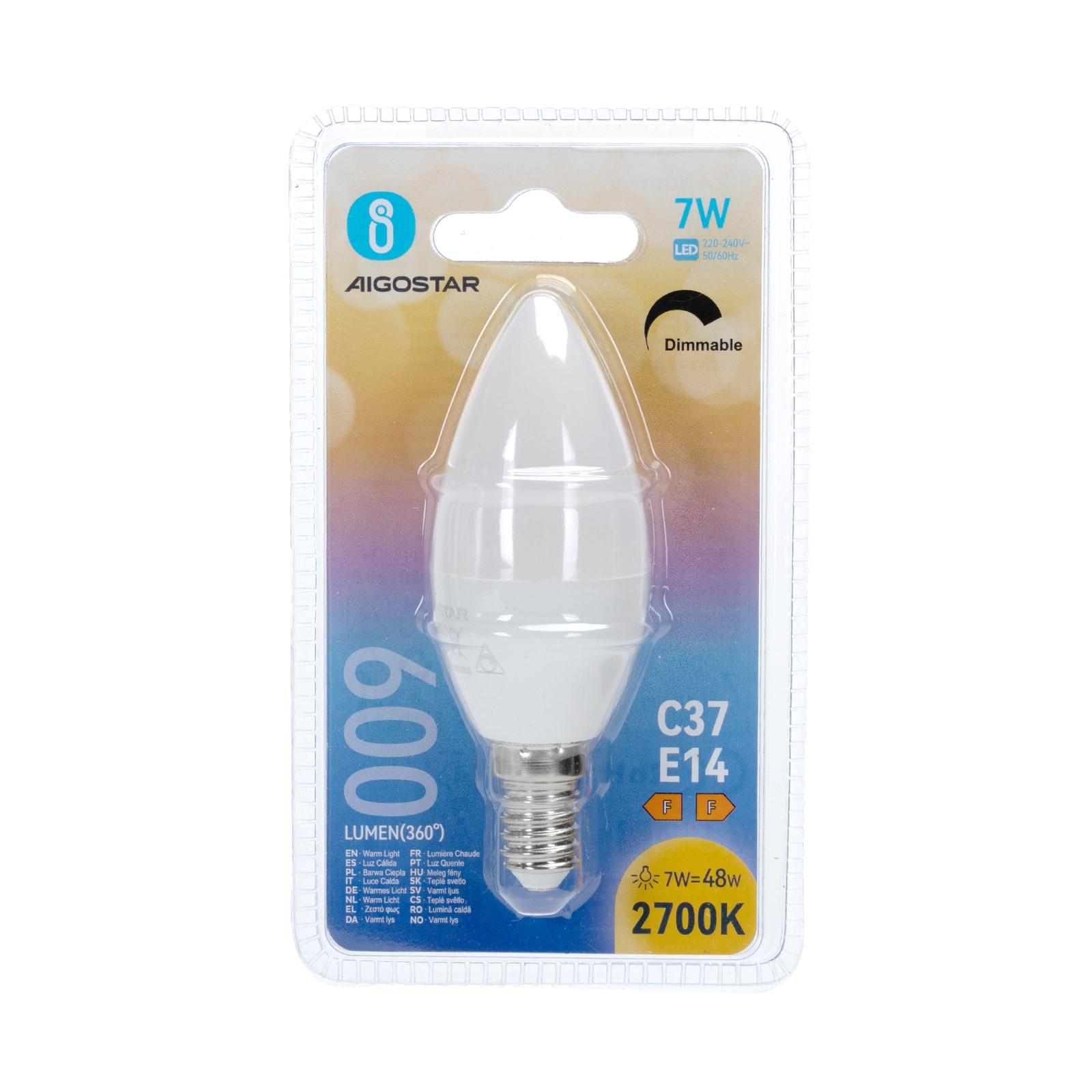 LED dimmable bulb C37 E14 7W 2700K