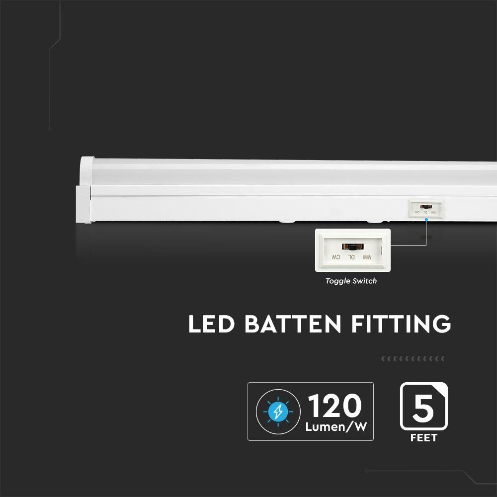 50W Lampa zintegrowana, Długość: 150cm, Chip Samsung, Barwa: 3w1, Skuteczność: 120lm/W, VTAC, SKU 20150