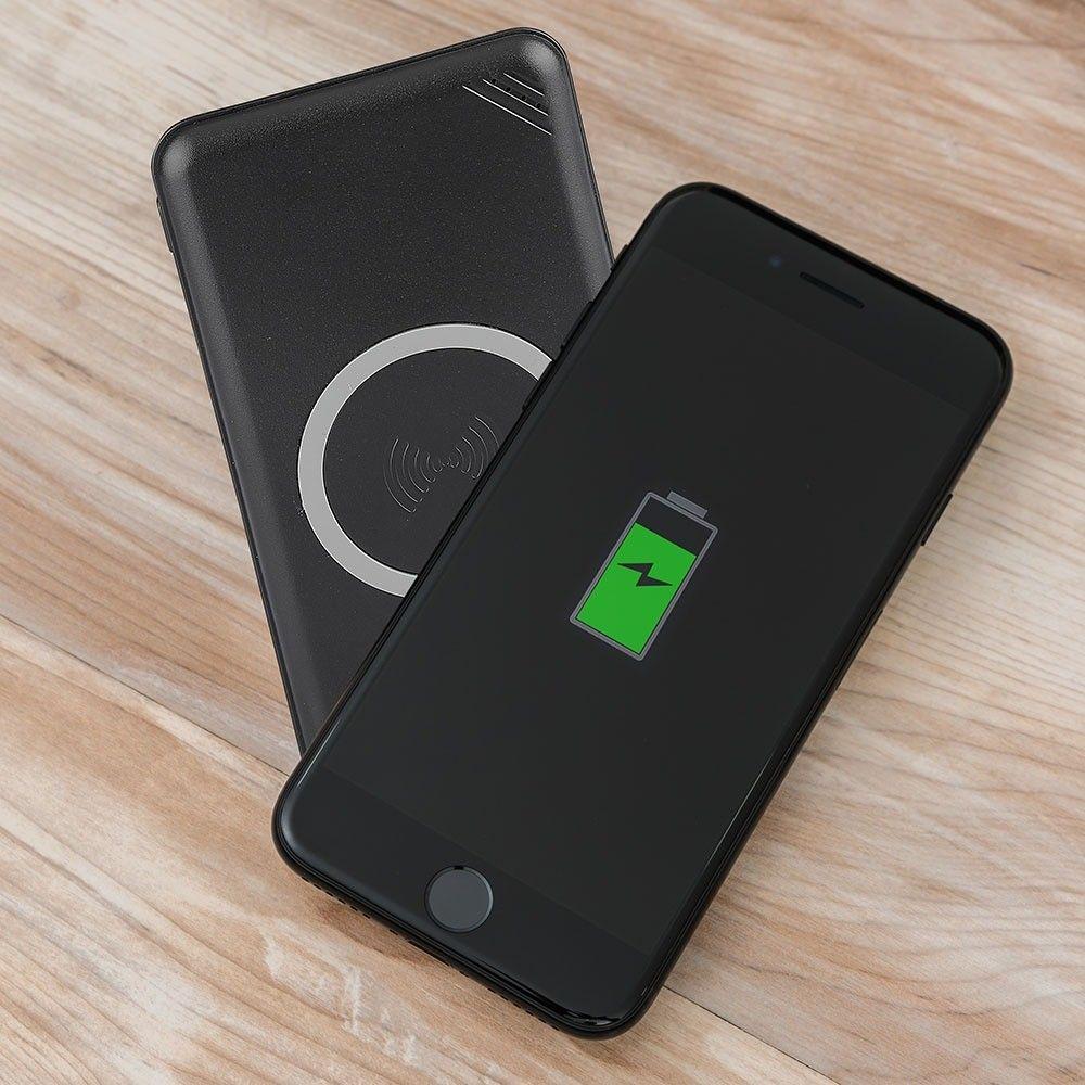 VT-3524 10000mah WIRELESS POWER BANK WITH 1 USB+TYPEC-BLACK