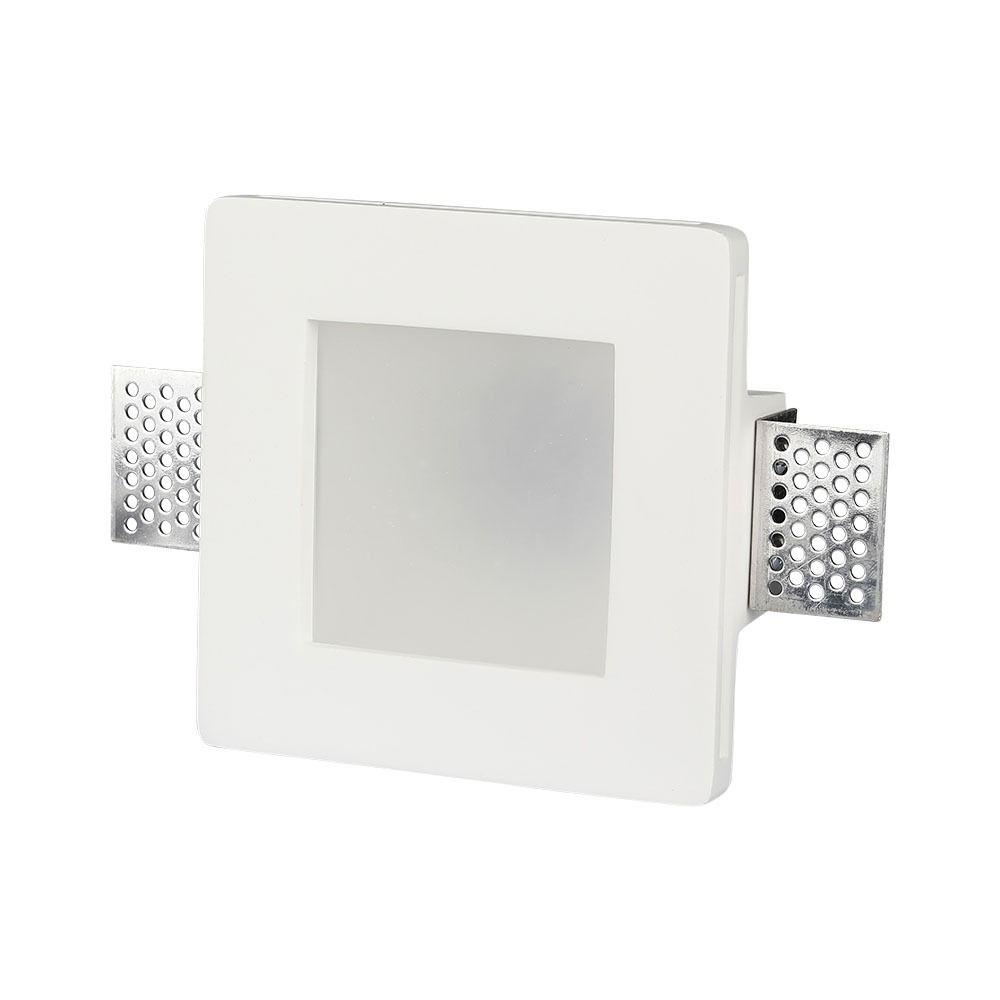 VT-801 GU10 GYPSUM FITTING WITH FROST GLASS-SQUARE