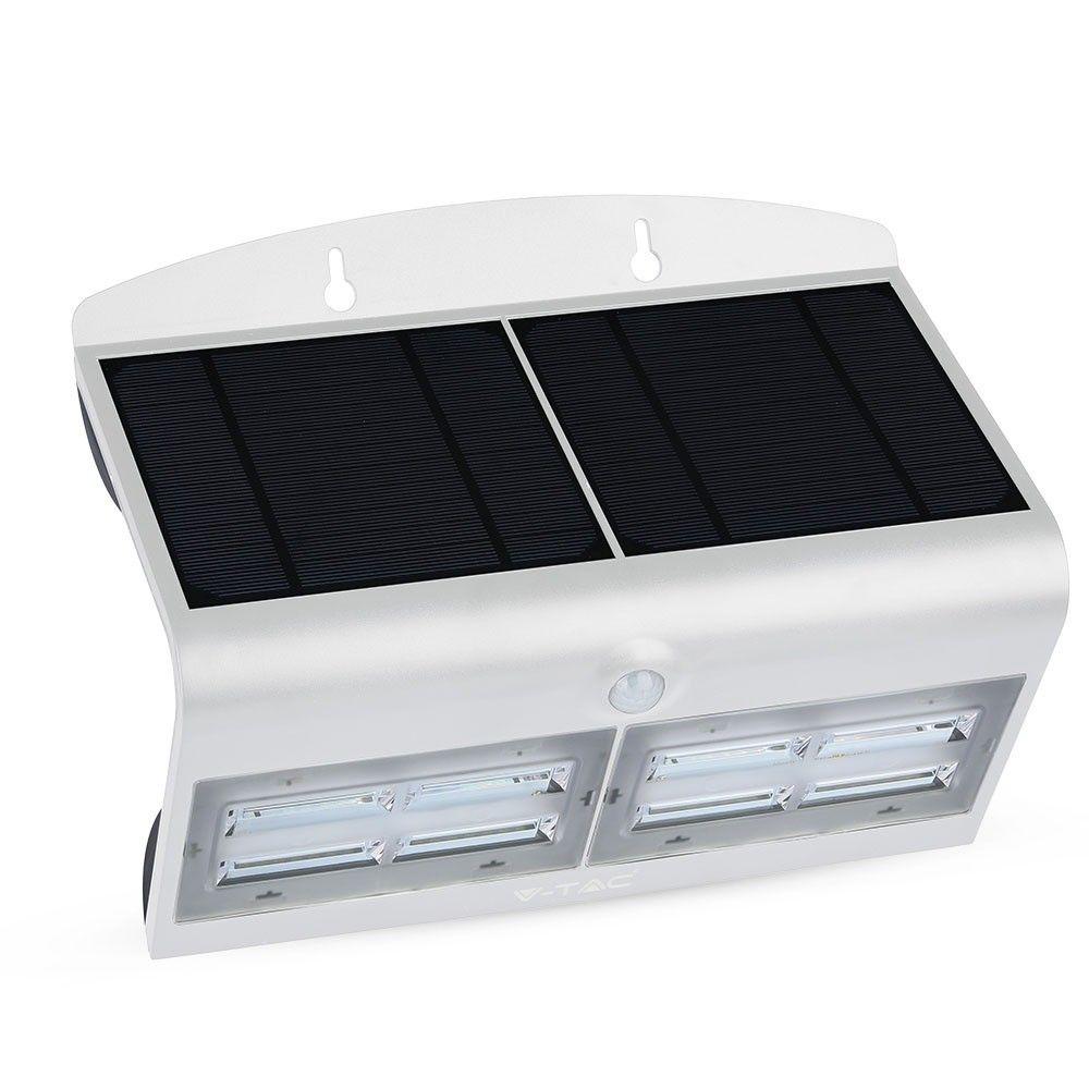 VT-767-7 8W LED SOLAR WALL LIGHT 4000K -WHITE +BLACK BODY