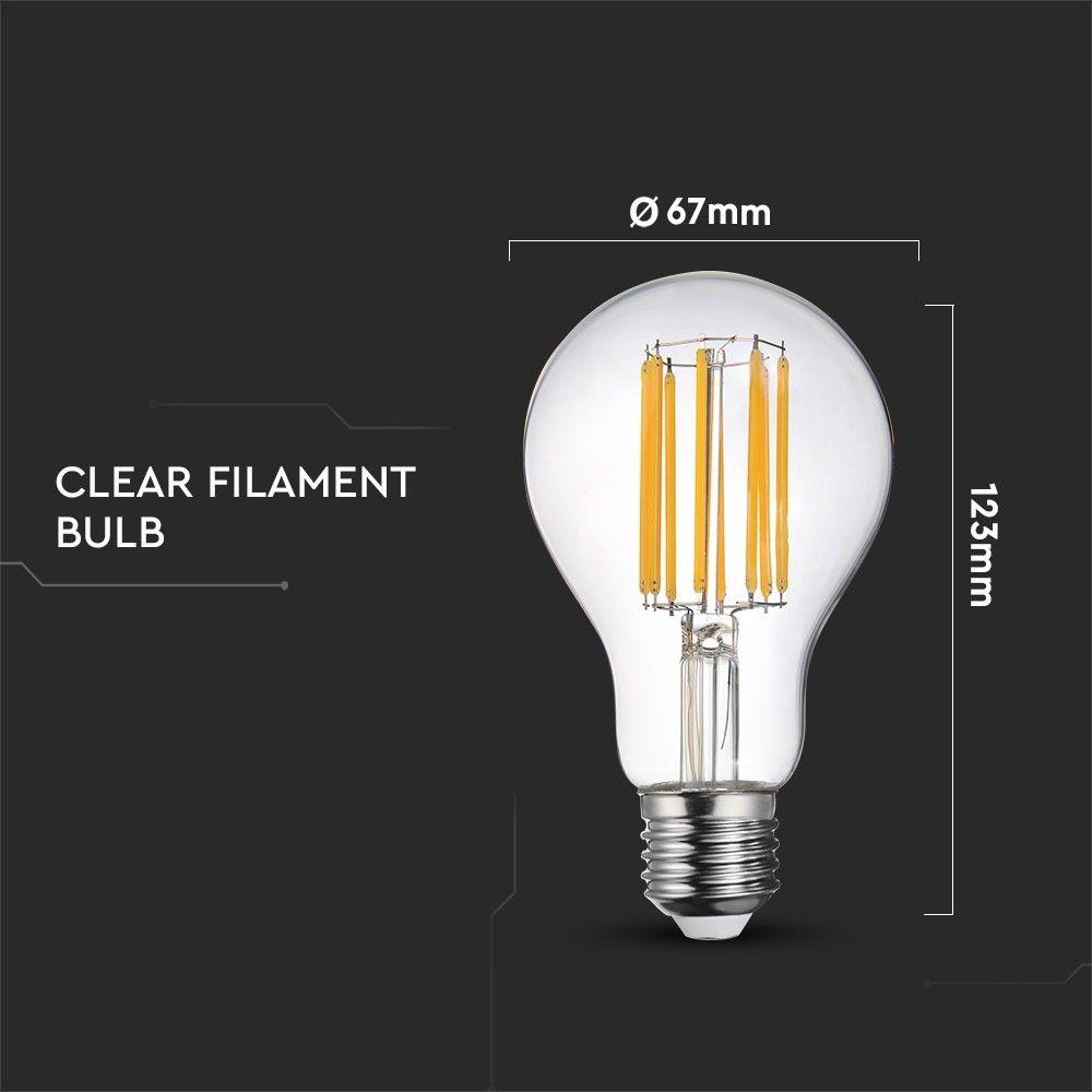 VT-2328 18W A67 LED FILAMENT BULB 3000K E27(135LM/WATT)