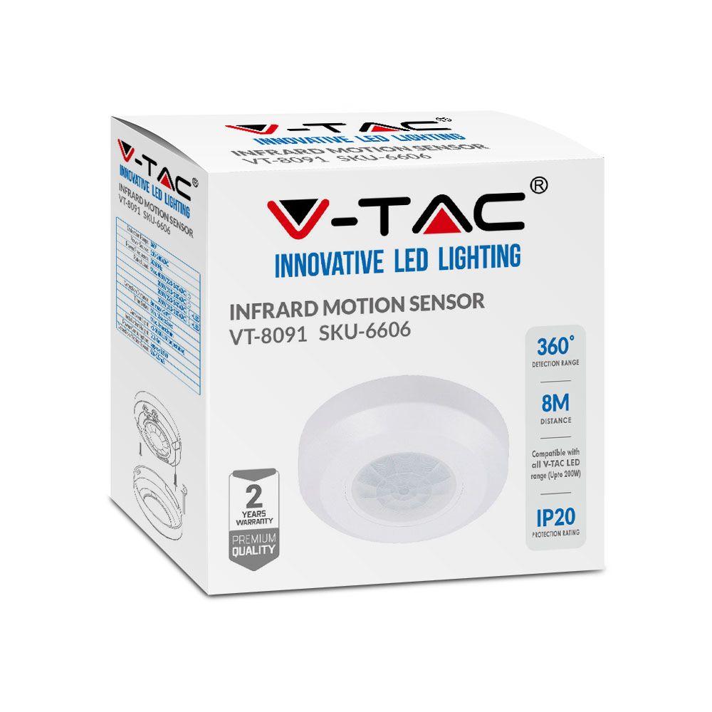 VT-8091 CEILING SENSOR-WHITE BODY (MAX:200W LED)