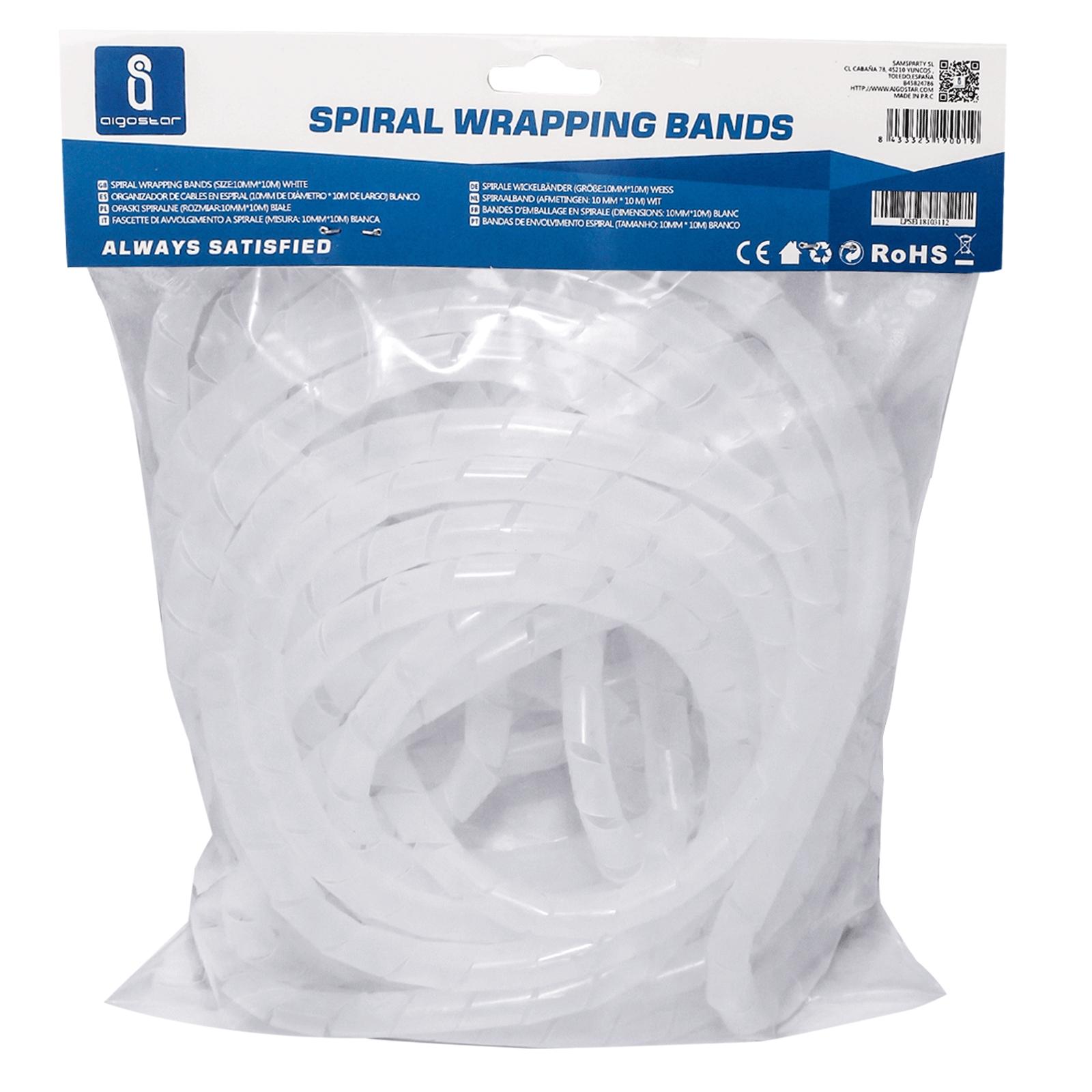 Spiral Wrapping Bands 10mm*10m White