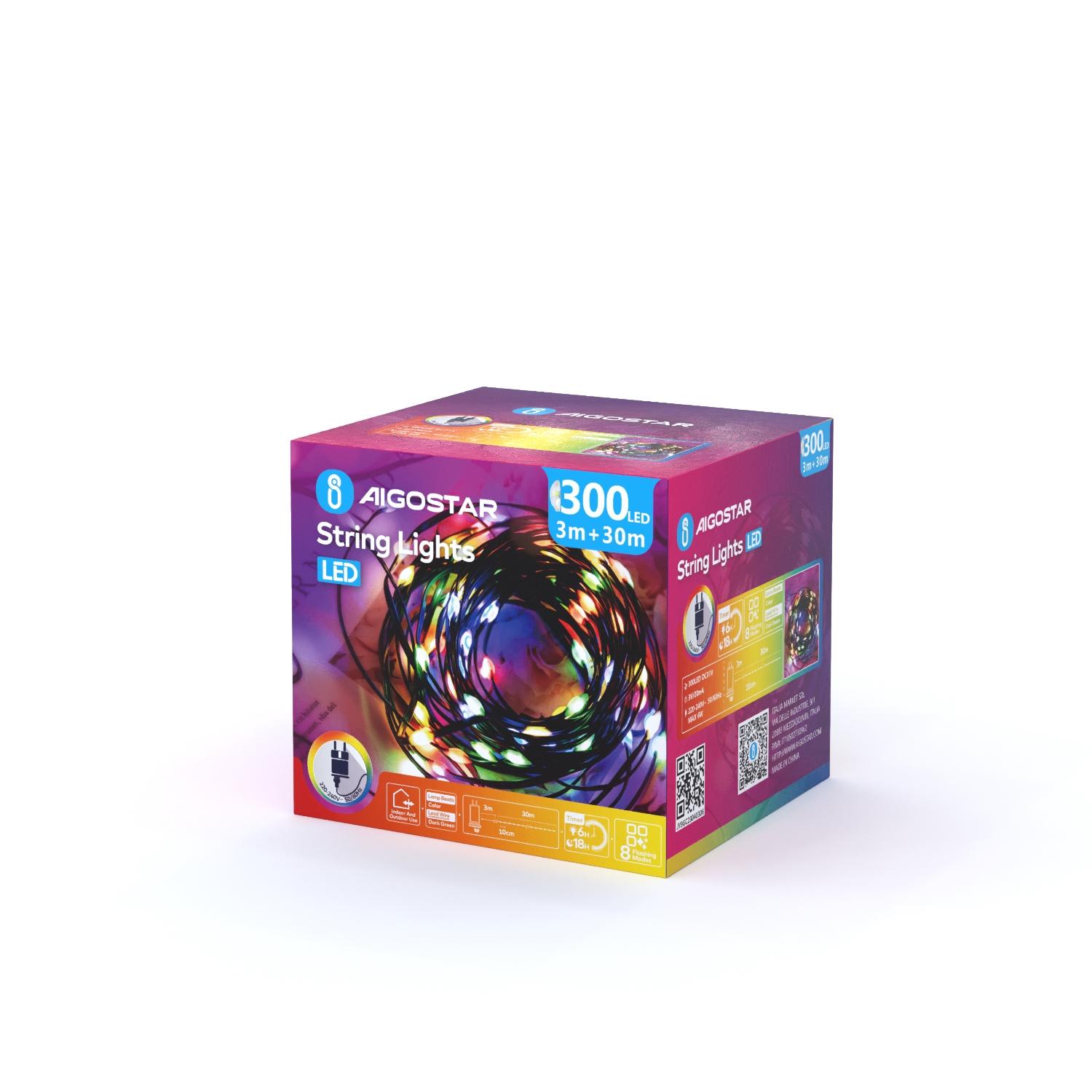 Low voltage string lights(PVC & copper), RGBY, 30m