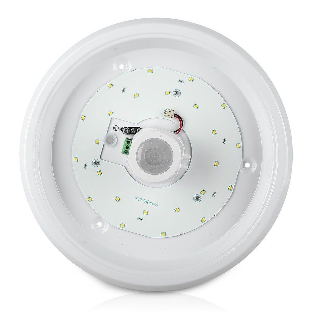 12W Plafon LED z czujnikiem PIR, Chip SAMSUNG, Barwa:6400K, VTAC, SKU 809