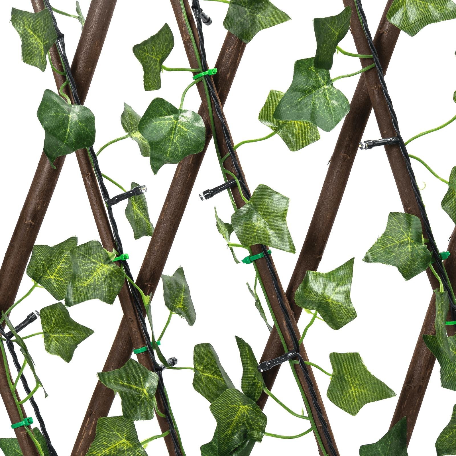 Solar simulation plant-Fence-creeper-dark green-2700K-2M+H1.2M-148LED-8blinkIP65