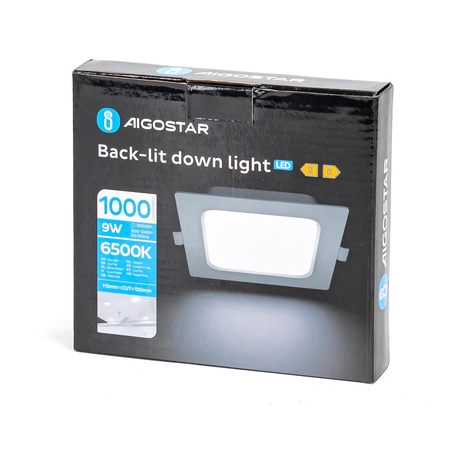 Podtynkowa kwadratowa lampa LED/Down light 9W 6500K