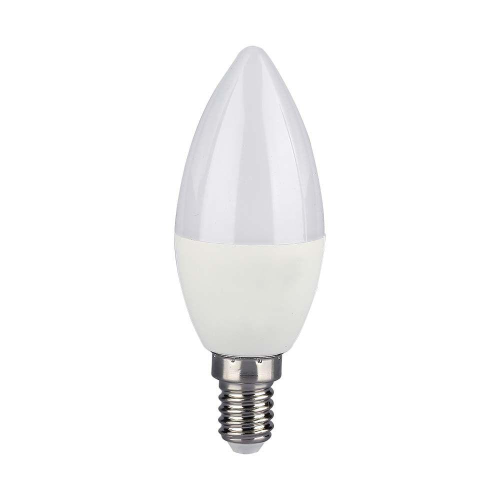 VT-5114 4.8W CANDLE BULB COMPATIBLE WITH AMAZON ALEXA & GOOGLE HOME RGB+WW-CW E14