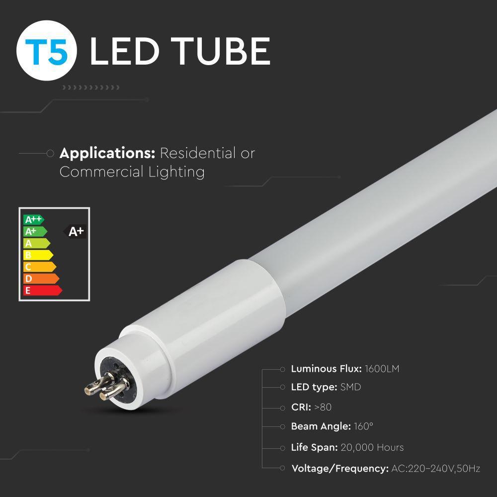 16W Świetlówki LED T5 120cm, Barwa:6500K, VTAC, SKU 6321