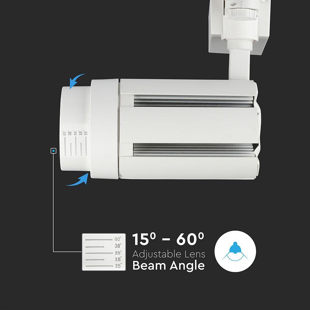 35W LED Tracklight/ Barwa:6400K, Obudowa: Biała, 5 Lat gwarancji , VTAC, SKU 1359