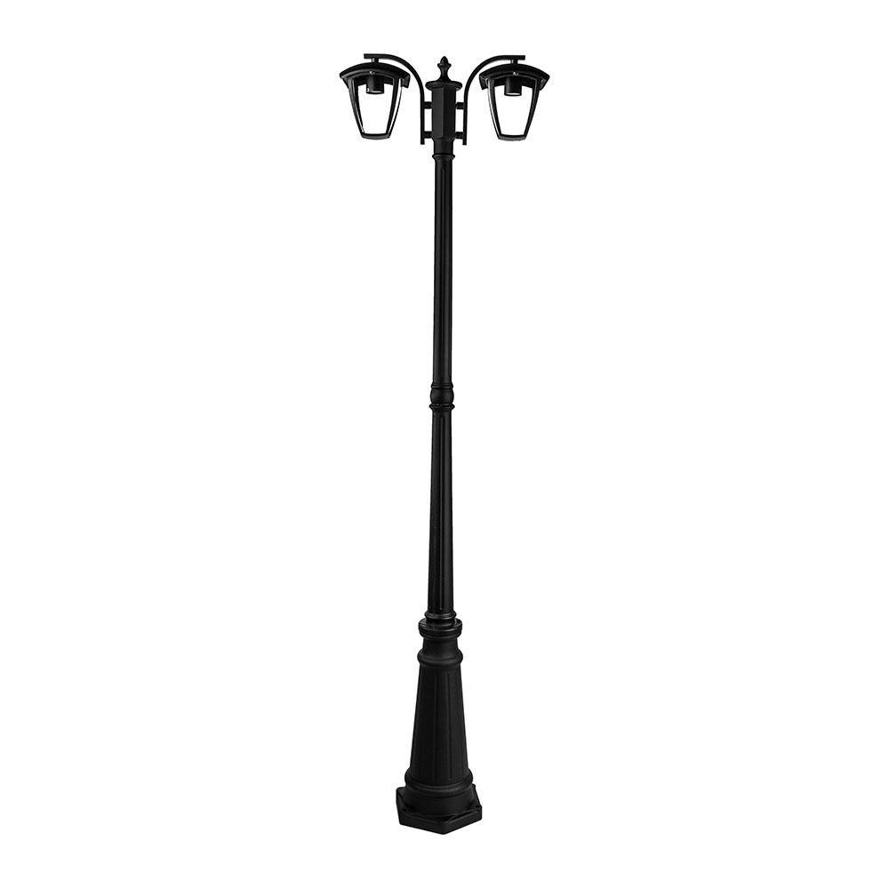 VT-739 E27 POLE LAMP-BLACK (2 HEADS)