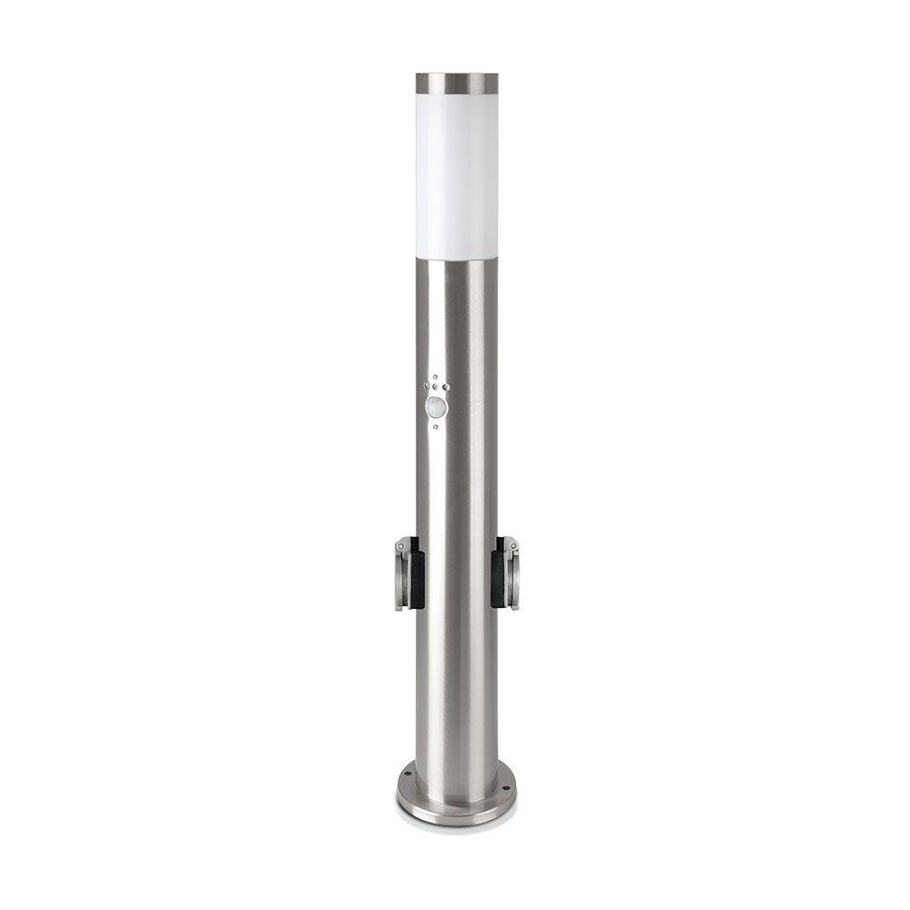 VT-838 BOLLARD LAMP-PIR SENSOR & SOCKET-STAINLESS STEEL BODY(60CM) IP44 SATIN NICKEL