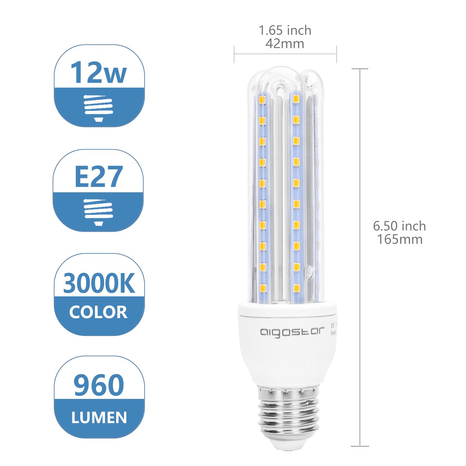 LED E27 12W U-tube