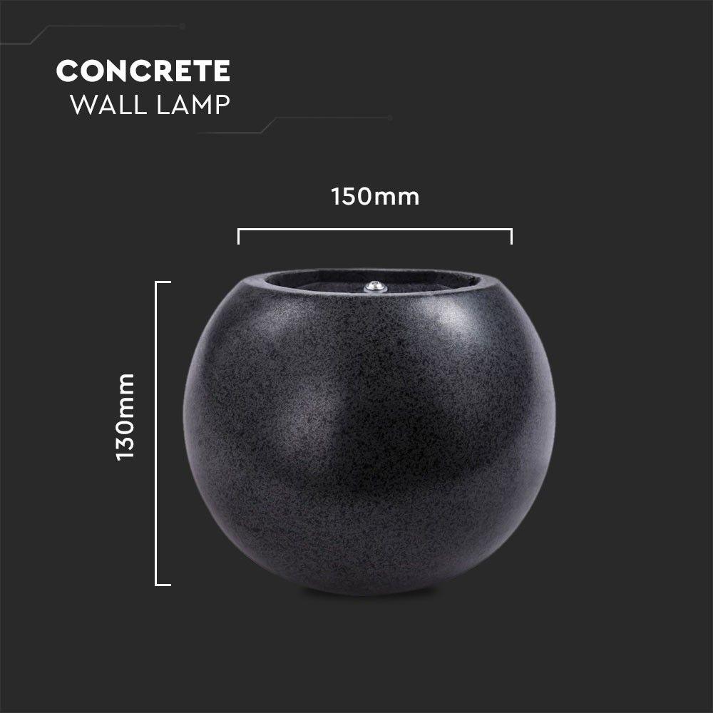 VT-891 LED CONCRETE WALL LAMP RD-DARK GREY G9 IP20