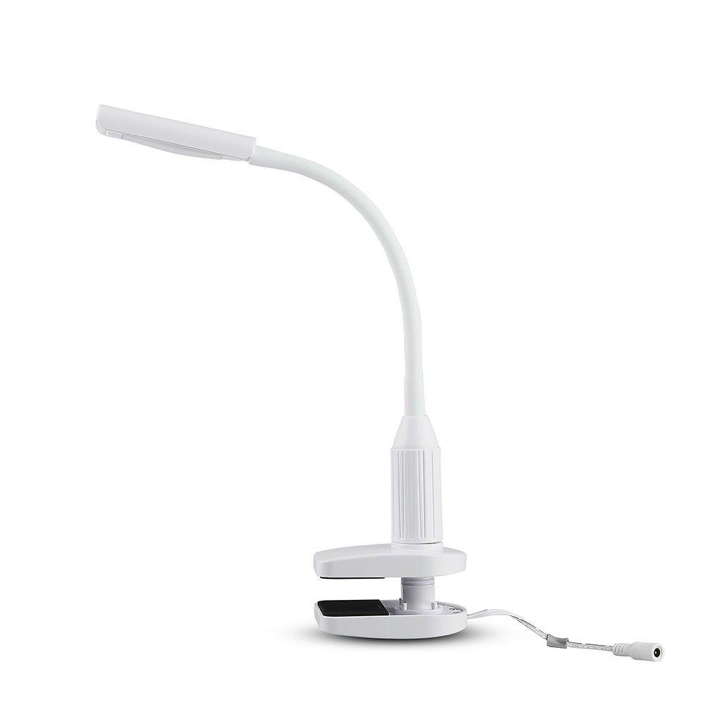 VT-7407 7W LED TABLE CLIP LAMP WITH WHITE BODY 3000K