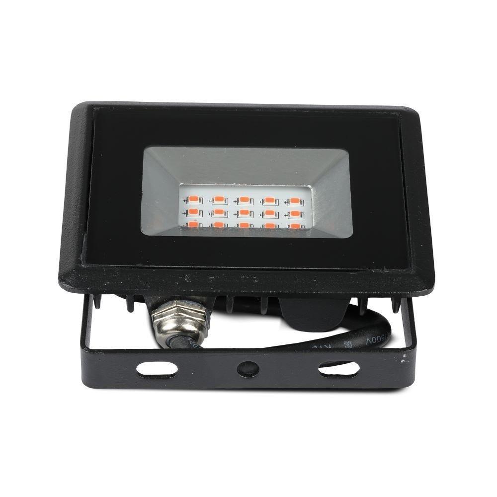 10W Naświetlacz LED SMD, Barwa: Czerwony, Obudowa: Czarna, VTAC, SKU 5989