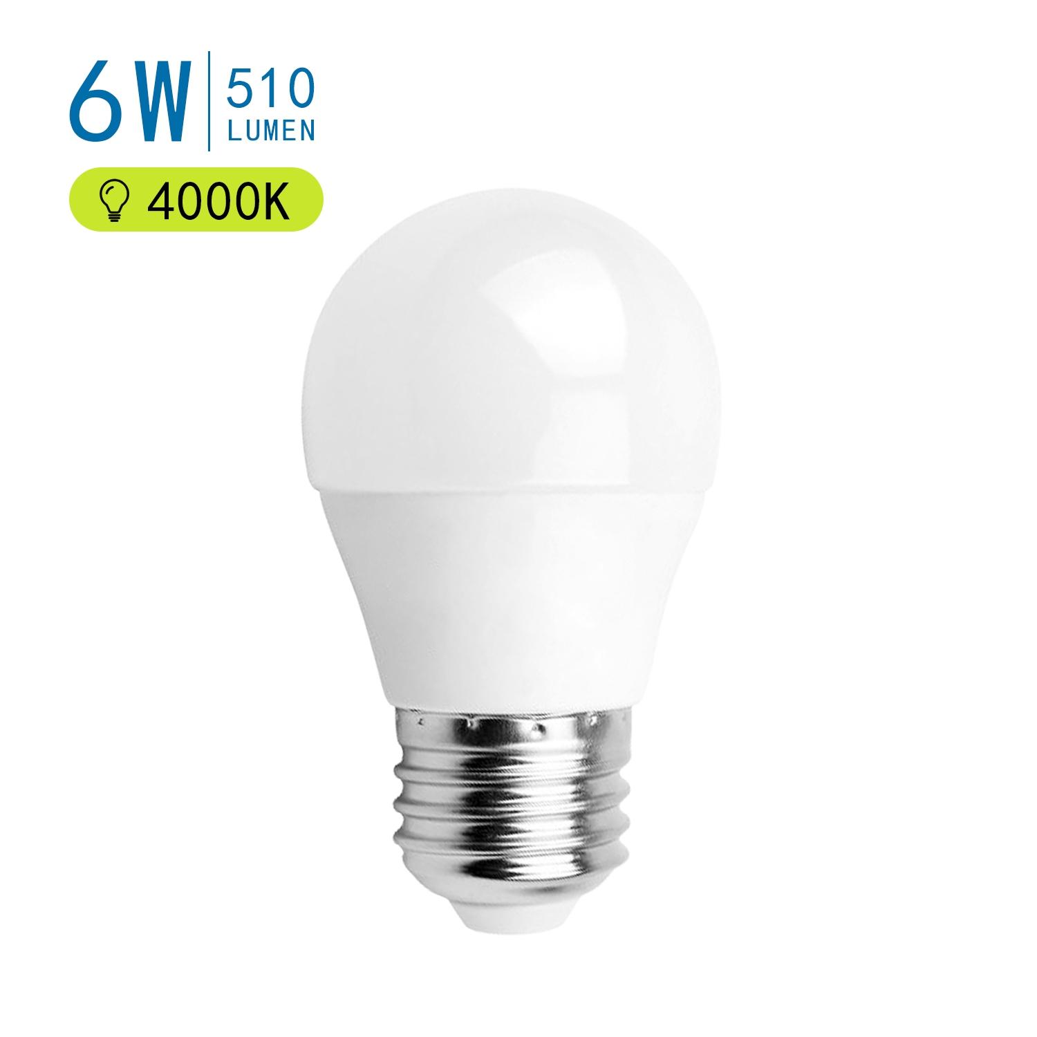 LED E27 6W G45