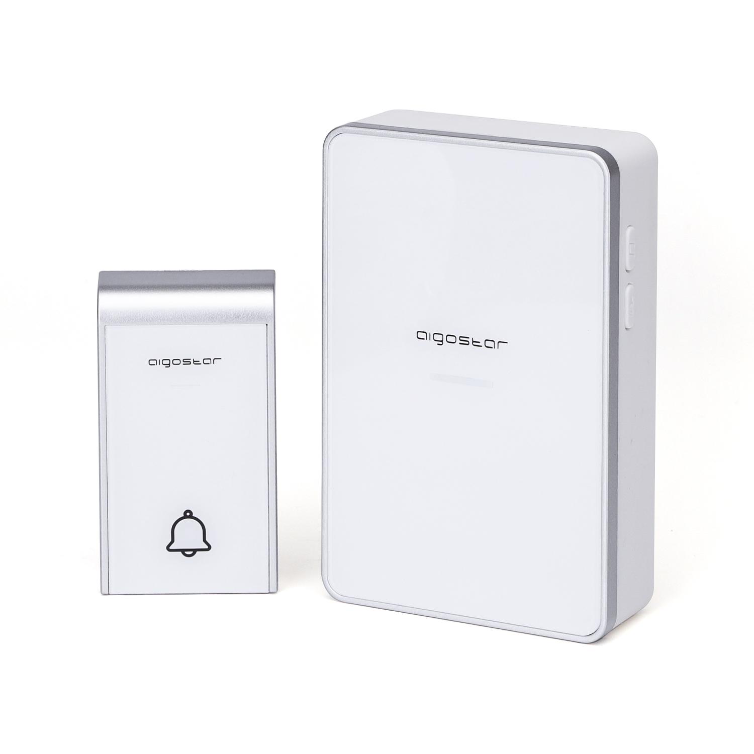 DC Wireless Doorbell White & Silvery