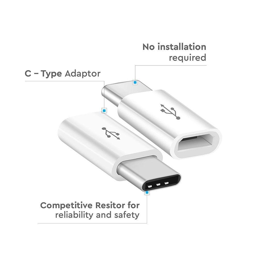 Adapter USB - typ: C , Biały, VTAC, SKU 8472