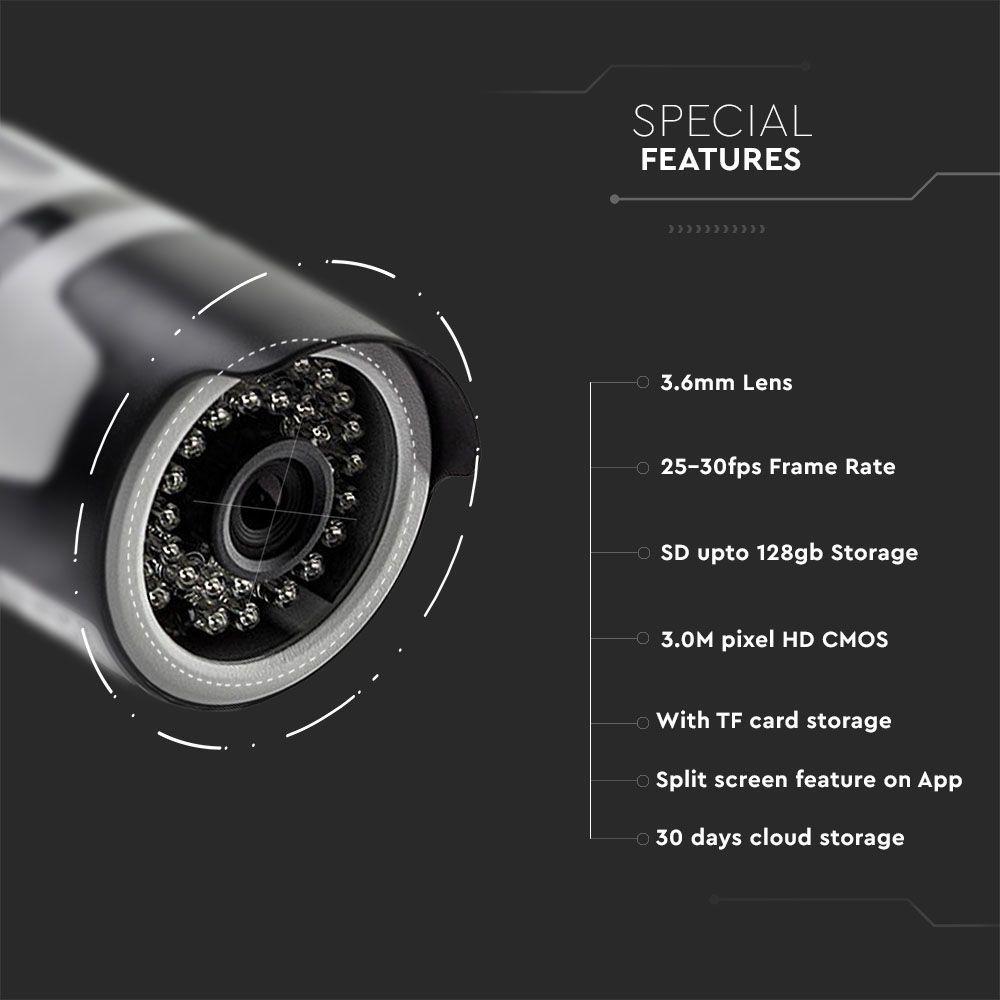 VT-5157 IP OUTDOOR WIFI CAMERA-3MP-IP65-BULLET