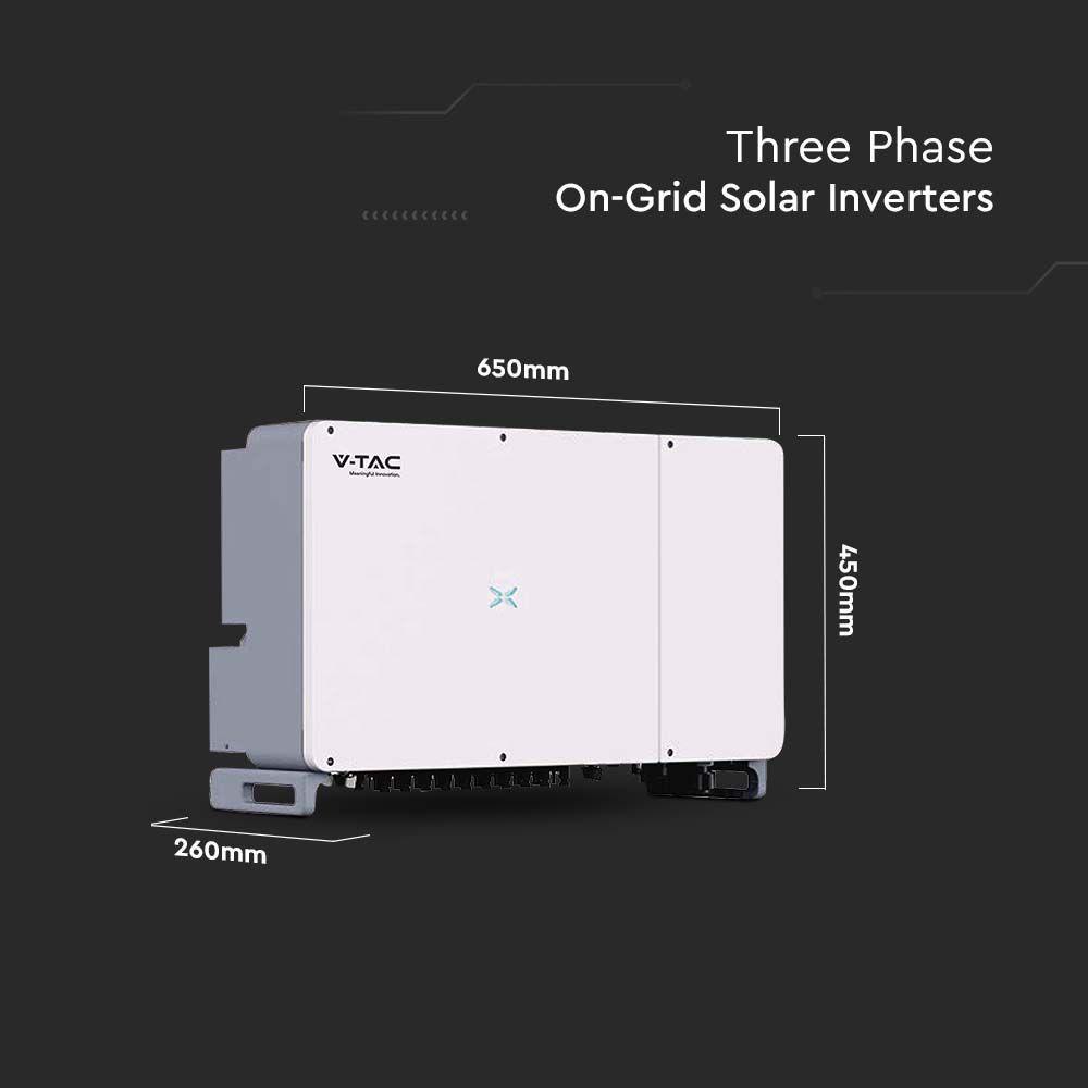 3-FAZOWY INWERTER VT-6607100 ON-GRID O MOCY 100kW; 10 LAT GWARANCJI; IP66; ZABEZPIECZENIA DC, AC TYPU II SPD , VTAC, SKU 11520