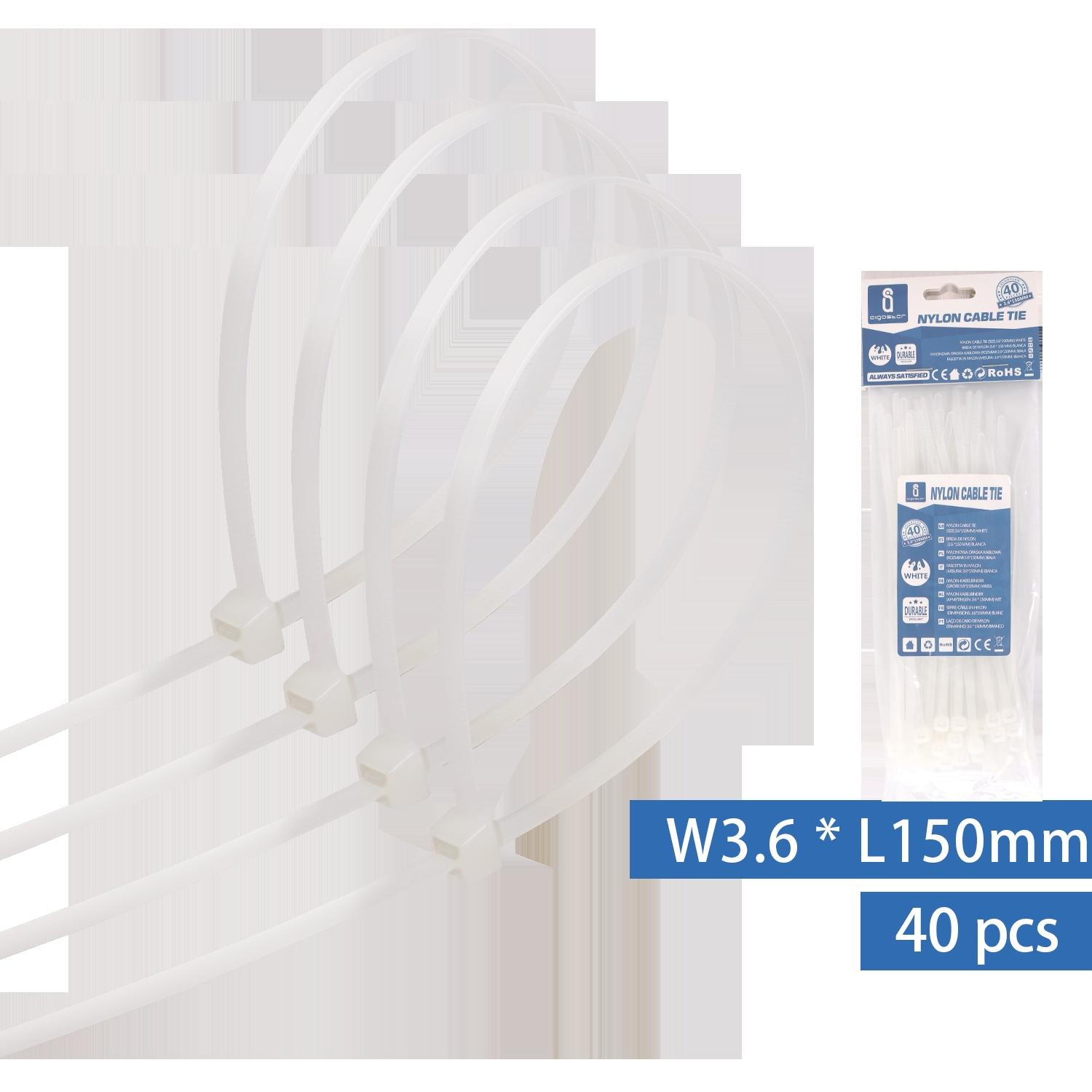 Nylon Cable Ties W3.6*L150mm White