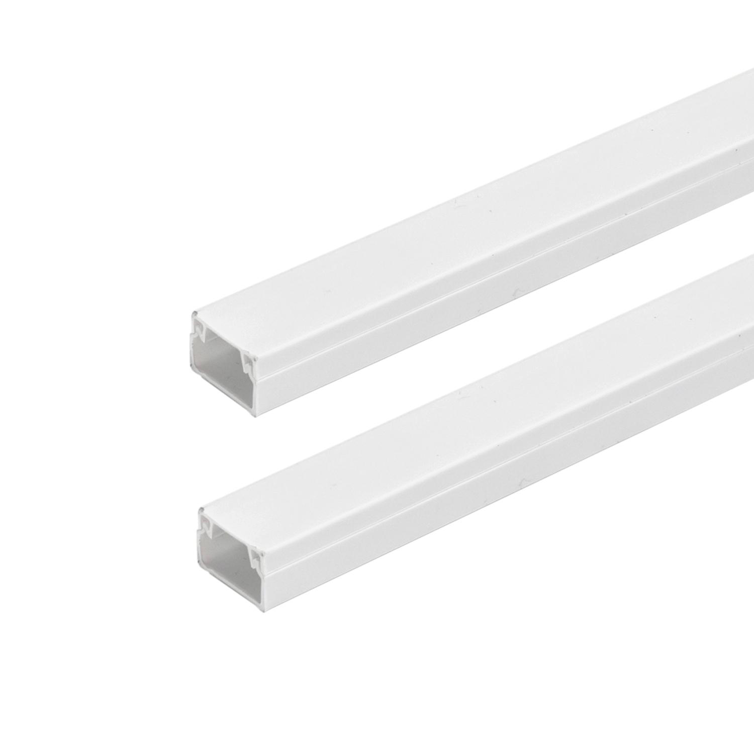 PVC white square trunking with adhesive backing L2000*W15*H10mm