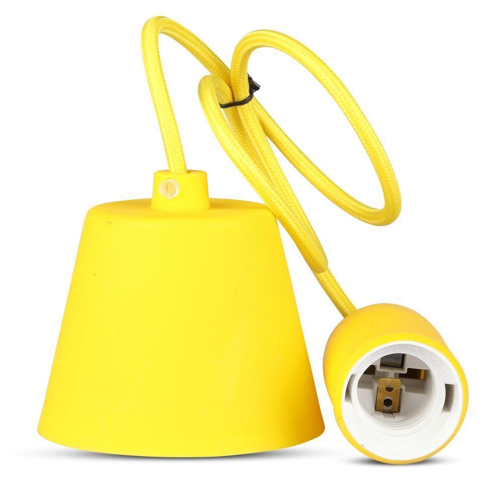 VT-7228 E27 SILICONE PENDANT HOLDER-YELLOW