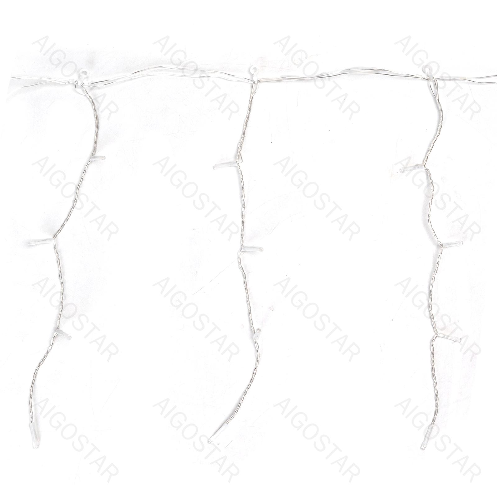 Low voltage icicle (flush) flat string lights, cold white, 5m*0.4m