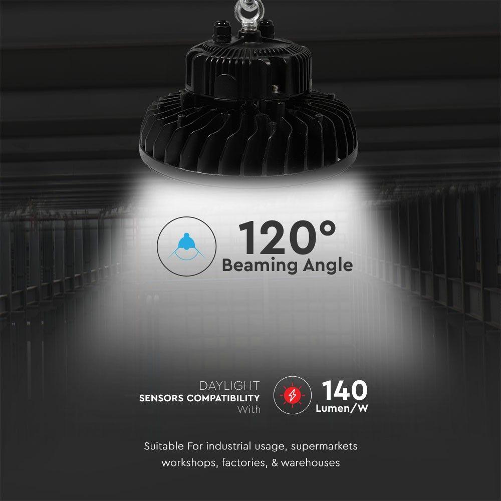 150W HIGHBAY, Zasilacz MEANWELL, Chip SAMSUNG, Barwa:6400K, Skuteczność: 140lm/W, Sterowanie 1-10V, VTAC, SKU 55911