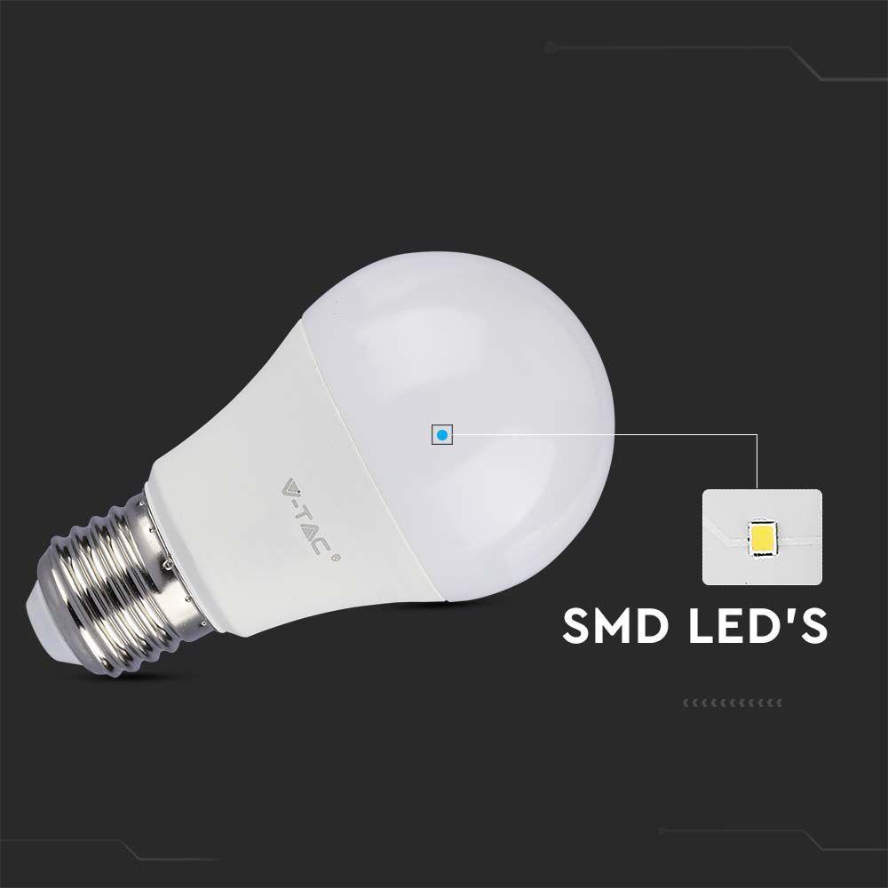 VT-211 10.5W A60 LED PLASTIC BULB SAMSUNG CHIP 3000K E27