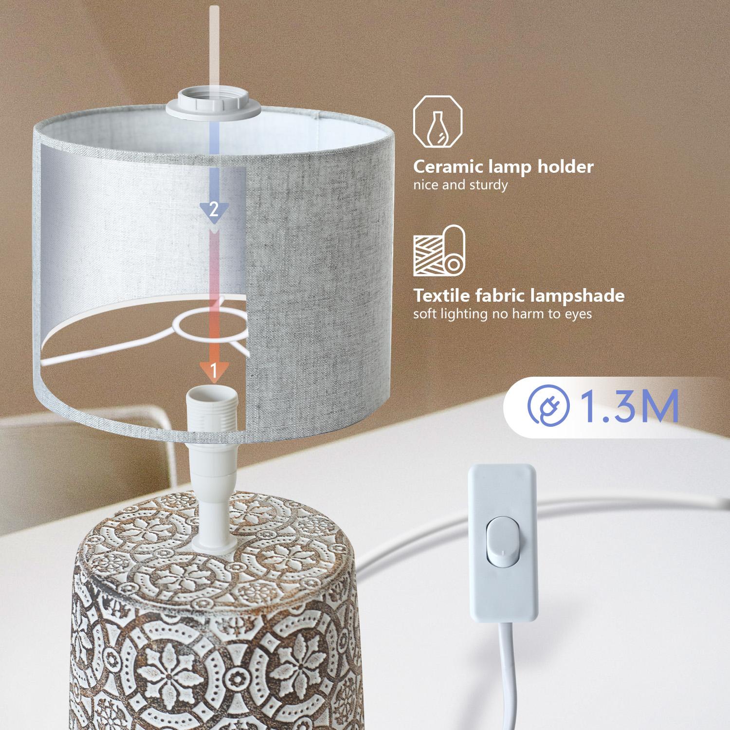 Ceramic Table Lamp (Without Light Source) E14