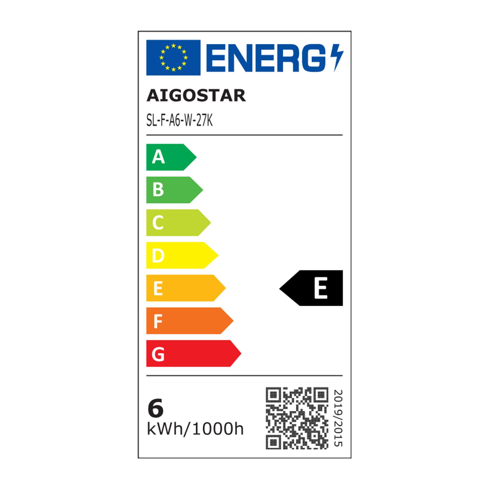 Żarówka LED Filament (Mlecznobiały) A60 E27 6W(6W,700lm,E27,2700K)