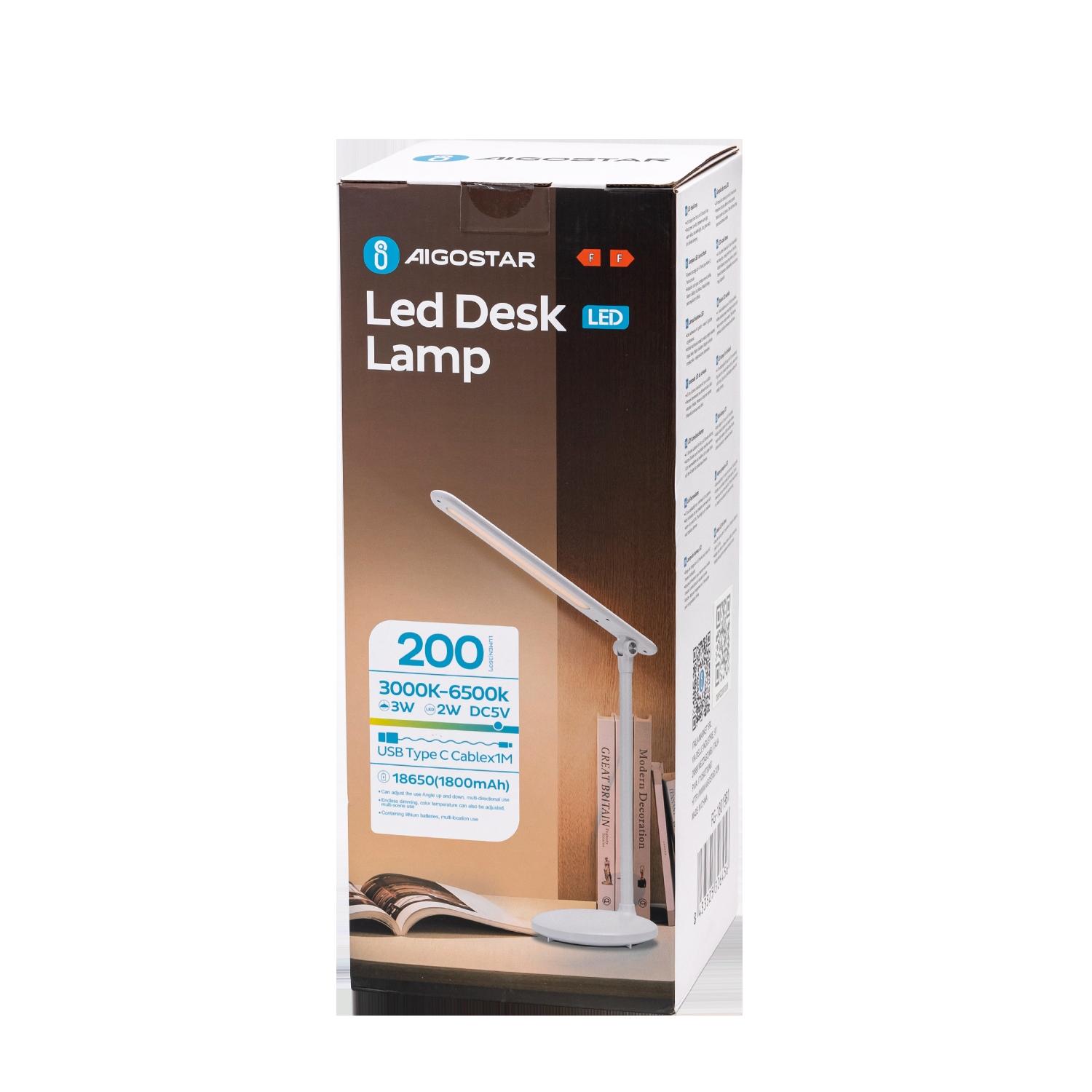 Multi-functional Desk Lamp Dimmable, CCT and Rechargeable