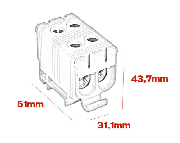 Listwa zaciskowa - Model FJ-E50/2/B （niebieski）