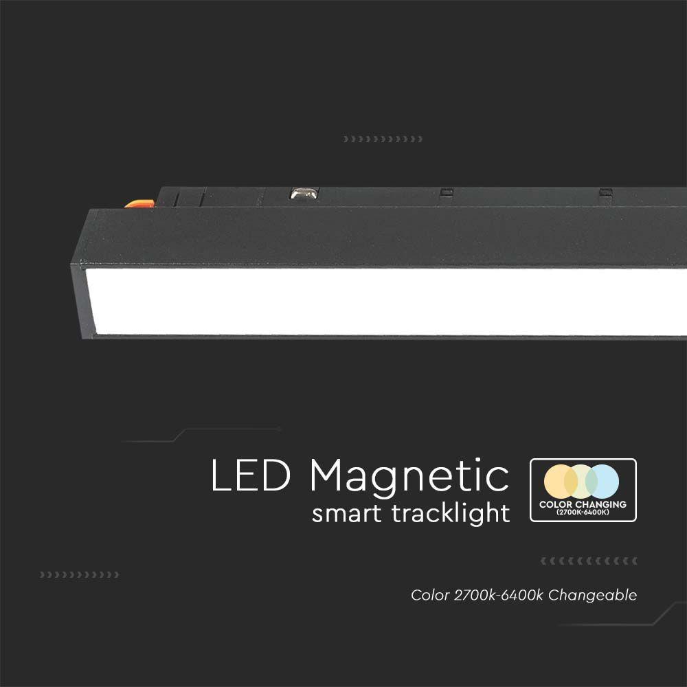 20W Lampa Smart LED Magnetic na szynoprzewodzie 3w1, Obudowa: Czarna , VTAC, SKU 6883