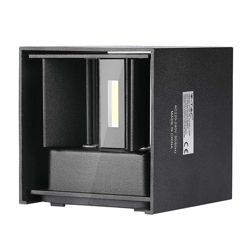 VT-759 5W WALL LAMP BRIDGELUX CHIP 3000K BLACK SQUARE