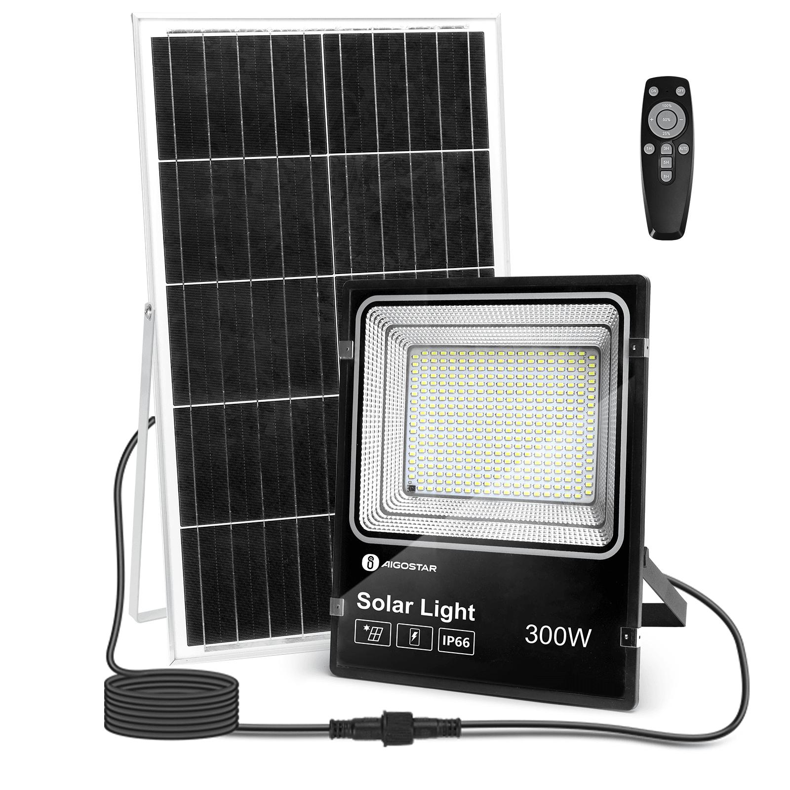 Naświetlacz solarny LED z panelem słonecznym 300W 3000lm 6500K IP66