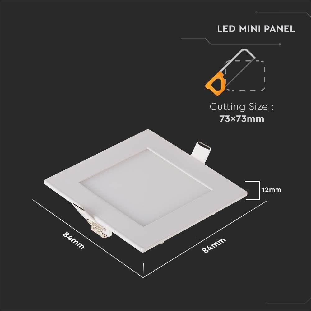 VT-307 3W LED PANEL LIGHT 4000K SQUARE