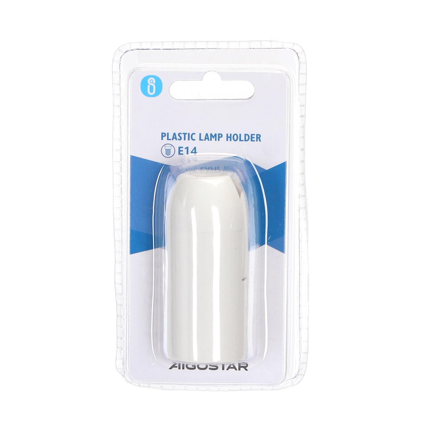 E14 Plastic Spring Terminal Lamp Holder White