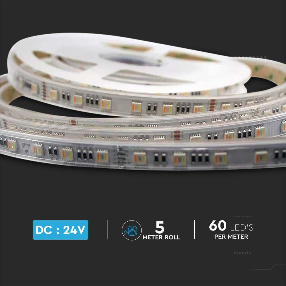 VT-5050 60 24W/M LED STRIP LIGHT CCT 3IN1+RGB IP65 24V