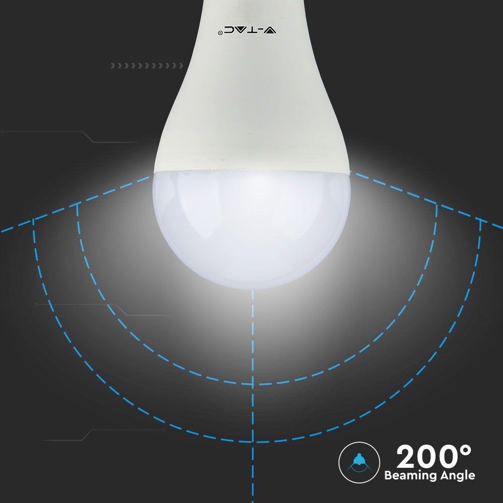 VT-2309 9W A70 LED PLASTIC BULB SAMSUNG CHIP (EMERGENCY-3HOURS) 4000K E27