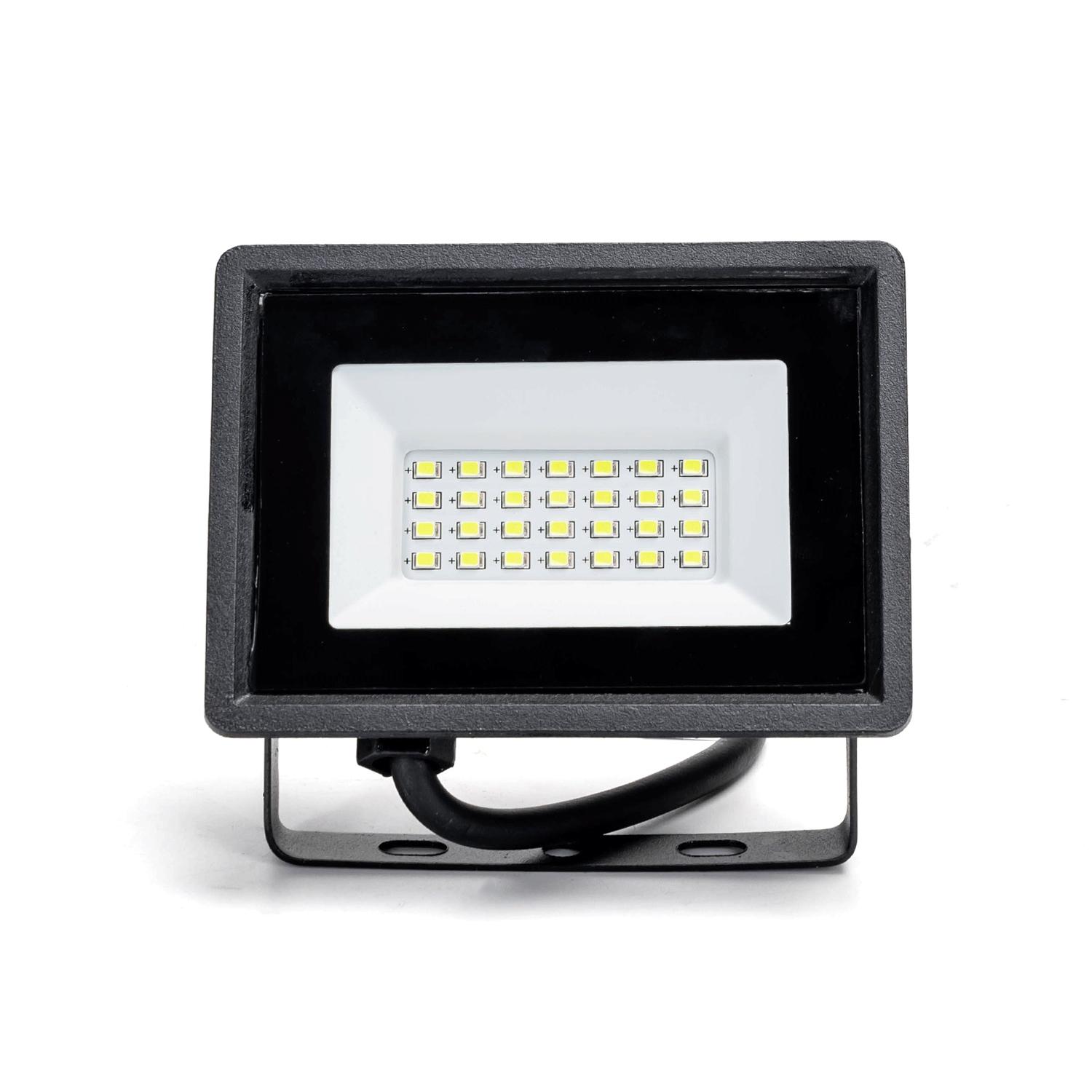 Naświetlacz LED czarny 20W (odlew ciśnieniowy)(20W,6500K,IP65)