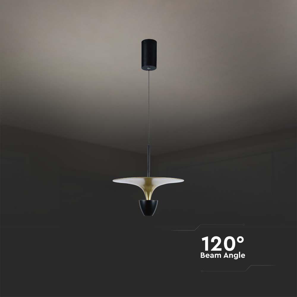 Lampa wisząca LED (30*320*100CM), Barwa: 3000K, Kolor: Czarny, Obudowa: Złota     , VTAC, SKU 10086