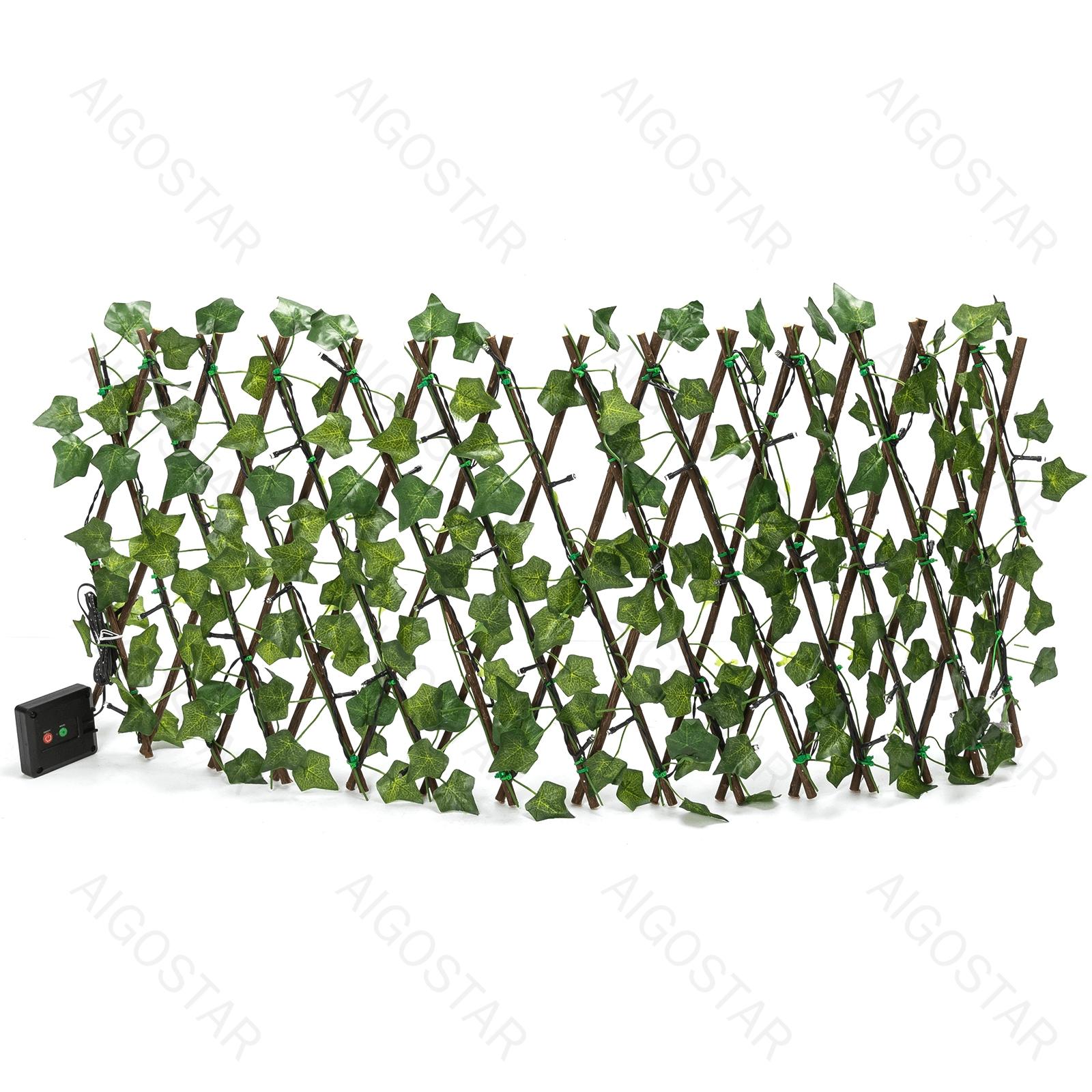 Solar simulation plant-Fence-creeper-dark green-2700K-2M+H0.4M-56LED-8blinkIP65