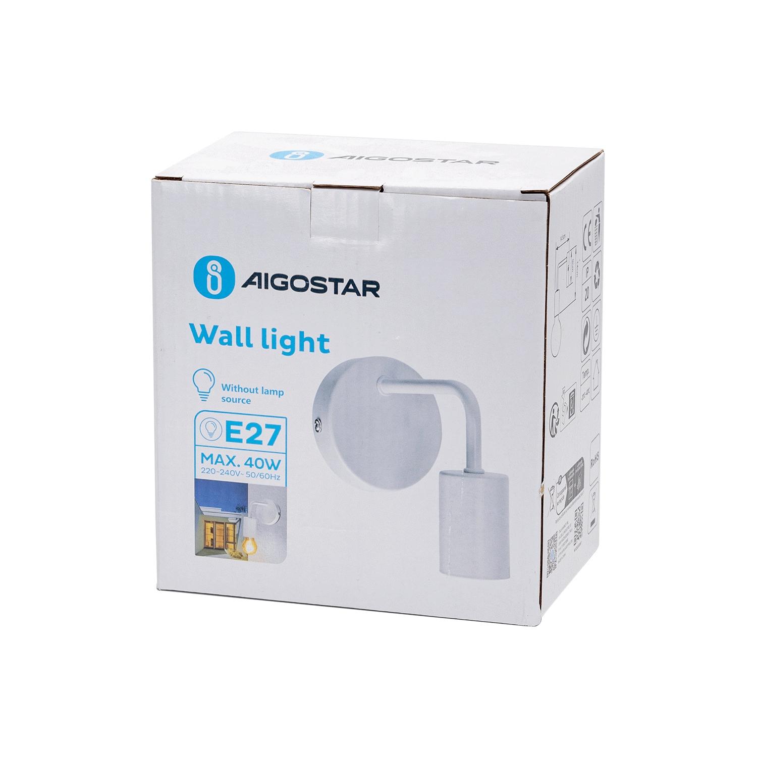 Metal wall light white (without light source) E27