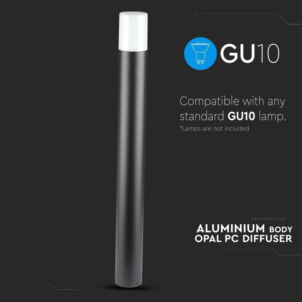 VT-7618 GU10 BOLLARD LAMP,ALUMINIUM BODY -BLACK IP54