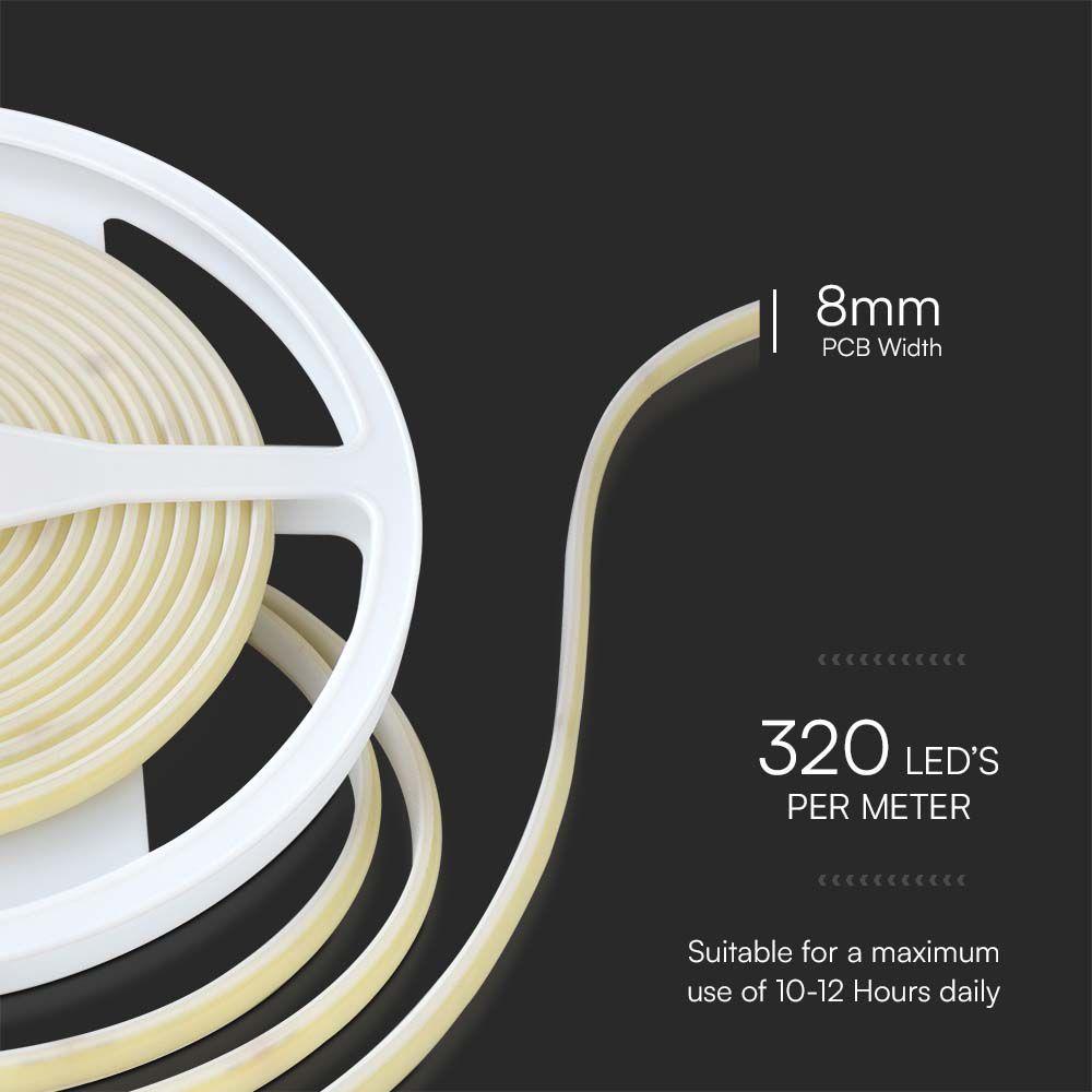 VT-COB 320 10W LED COB STRIP LIGHT 3000K IP67 24V