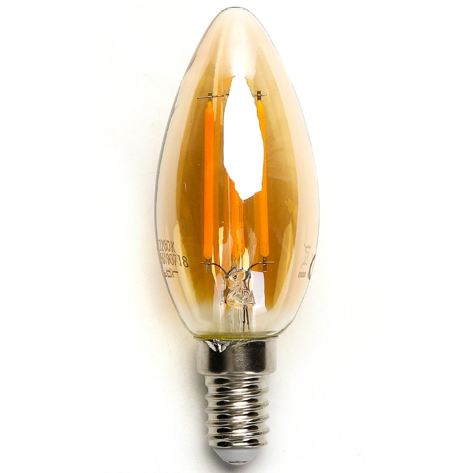 LED Filament Bulb (Amber) C35 E14 4W